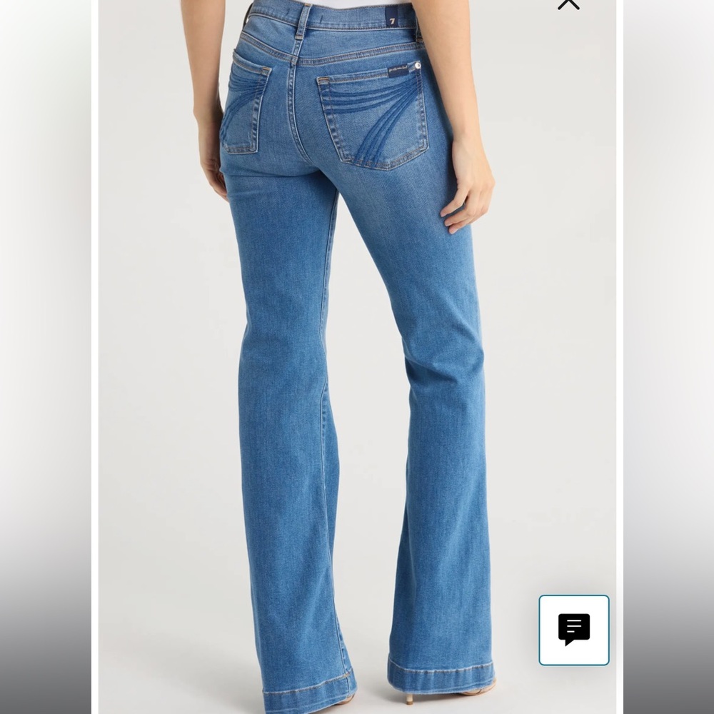 7 For All Mankind Women's Boot Cut Jeans in Blue